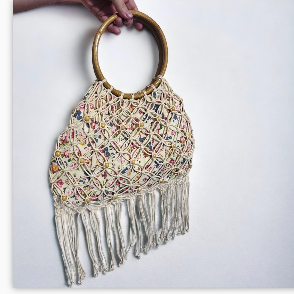 Vintage Boho Macrame Bag